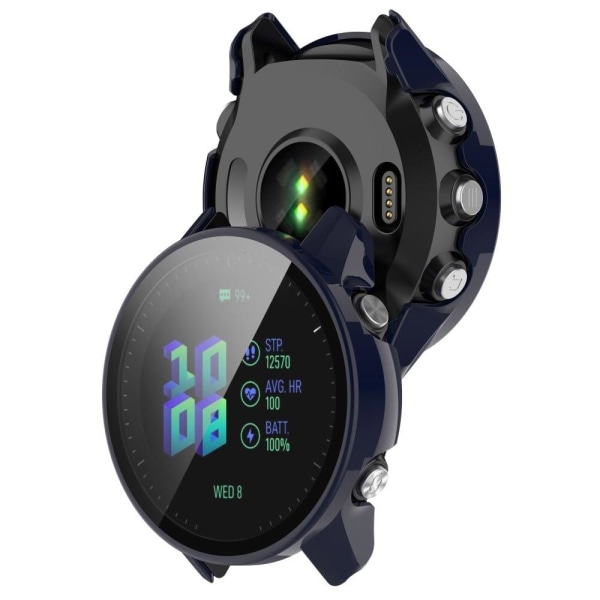 Garmin Forerunner 955 suojakuori karkaistulla lasilla - Muste Sininen Blue