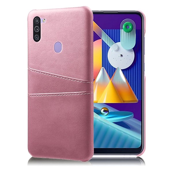 Dual Card Samsung Galaxy M11 kotelot - Ruusukulta Pink