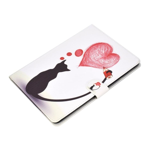iPad 10.2 (2021) / Air (2019) cool pattern leather flip case - C White