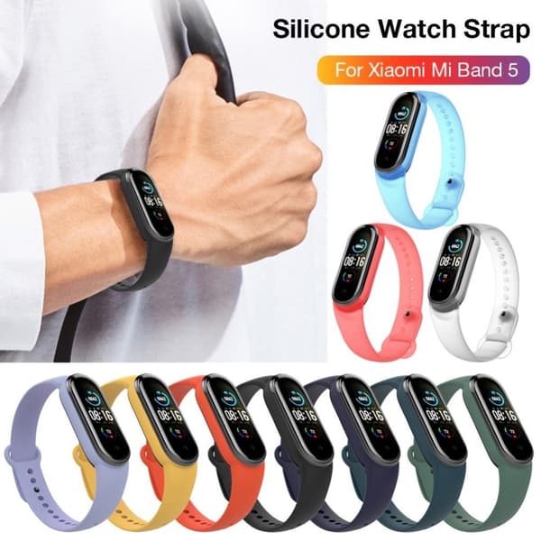 Xiaomi Mi Band 5 simple silikon klockarmband - vit Vit