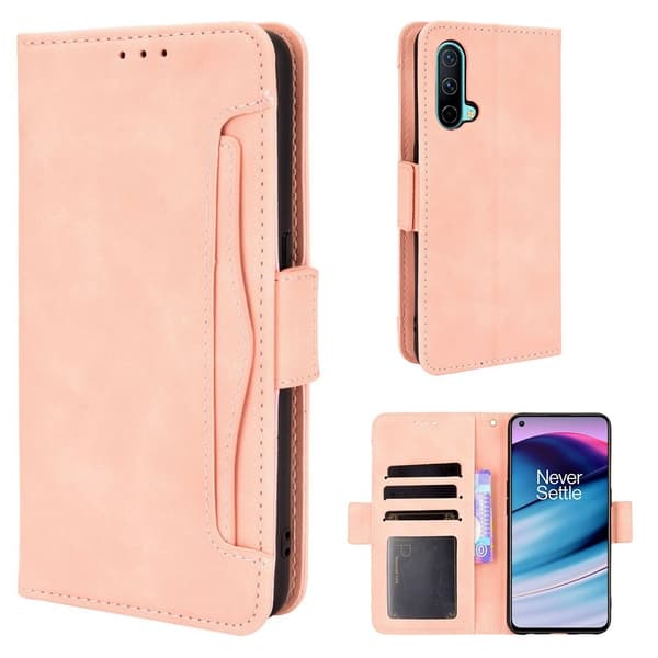 Modernt OnePlus Nord CE 5G fodral med plånbok - Rosa Rosa