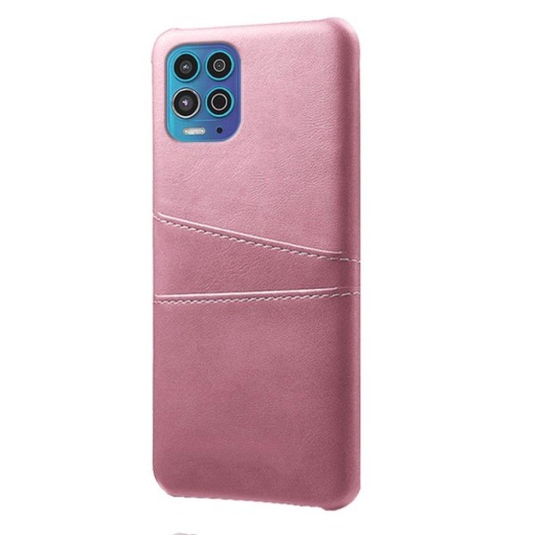 Motorola Moto G100 / Motorola Edge S skal med korthållare - Rosa Rosa