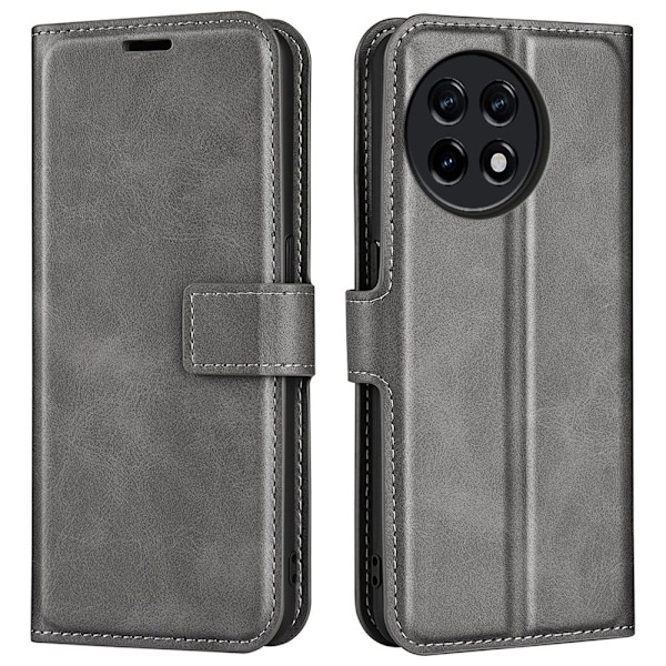 Lompakko Nahkakotelo For OnePlus 11R / Ace 2 - Harmaa Silver grey