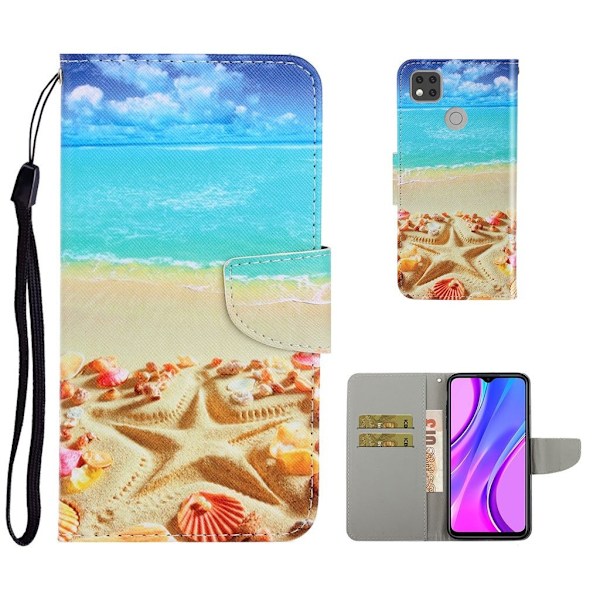 Wonderland Xiaomi Redmi 9C Flip etui - Strand Multicolor