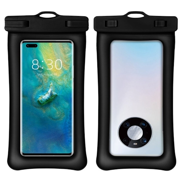 Universal waterproof pouch for smartphone with strap - Black Black