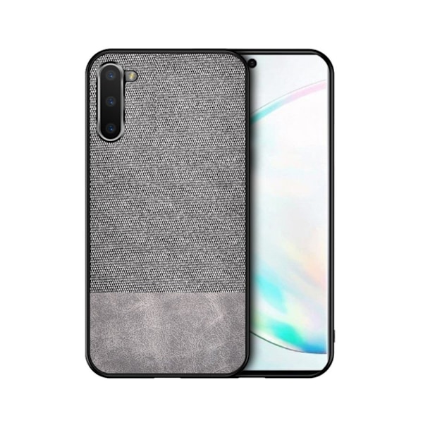 Berlin Samsung Galaxy Note 10 cover - PU læder + klud / Lysegrå Silver grey