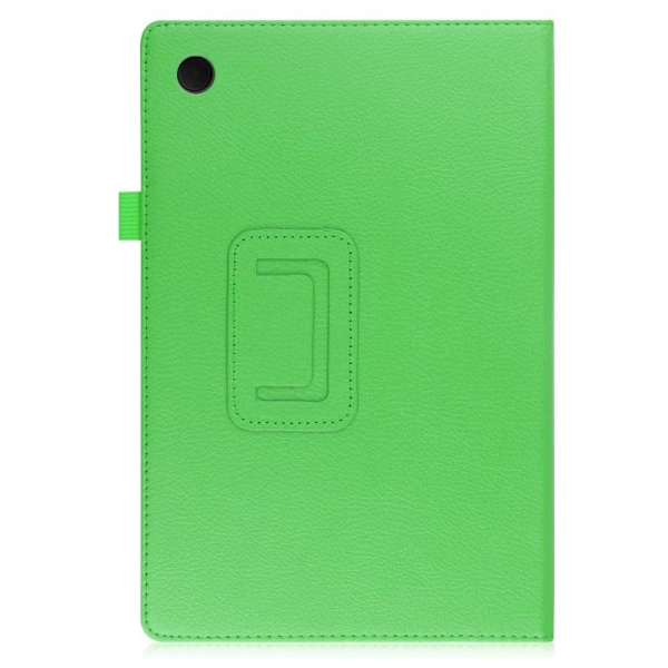 Foldbart etui med Lichi-tekstur til Samsung Galaxy Tab A8 10.5 (2021) - Grøn Green
