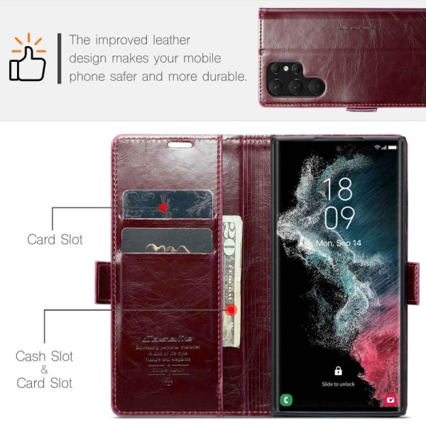 CaseMe lent Samsung Galaxy S22 Ultra fodral - Röd Röd