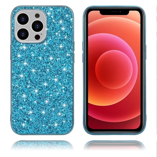 Glitter iPhone 13 Pro Max Suojakotelo - Sininen Blue