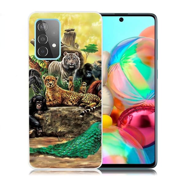 Deco Samsung Galaxy A72 5G kotelot - Eläimet Multicolor