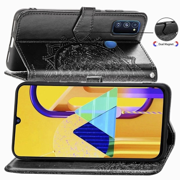 Mandala Samsung Galaxy M30s Flip kotelot - Musta Black