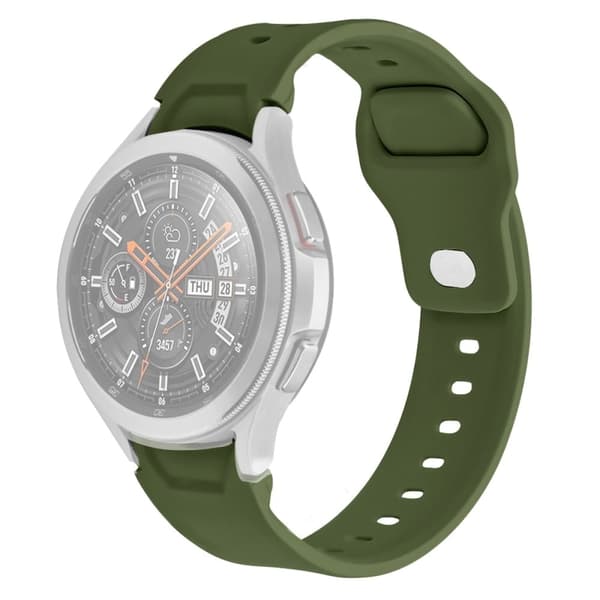 Samsung Galaxy Watch 4 Classic (46mm) / (42mm) silikoneurrem - Sortliggrøn Green