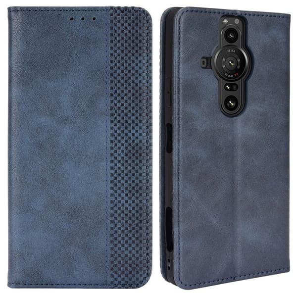 Bofink Vintage Sony Xperia Pro-I Læder Etui - Blå Blue