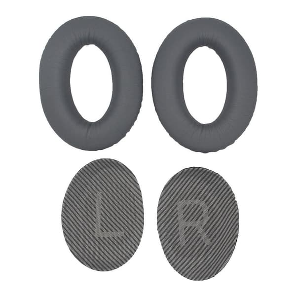1 par BOSE QC15 / QC25 / QC35 JZF-236 öronkuddar i läder - Mörkgrå Silvergrå