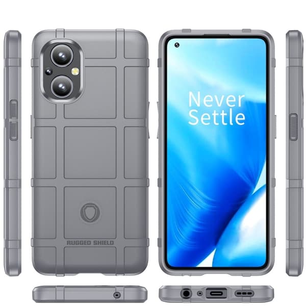 Rugged Shield Suojakotelo OnePlus Nord N20 5G - Harmaa Silver grey