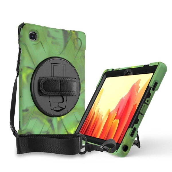 silikone combo etui with strop til Samsung Galaxy Tab A7 10.4 (2020) - camouflage Green