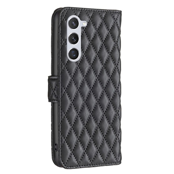 Rombuskuvioinen matta läppäkotelo Samsung Galaxy S23 - Musta Black