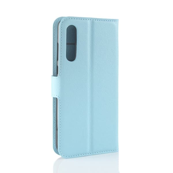 Huawei P20 Pro Etui laget av kunstlær og silikon – Blå Blue