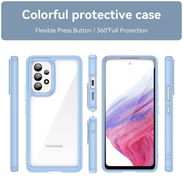 Samsung Galaxy A53 5G smart akryl cover - Blå Blue