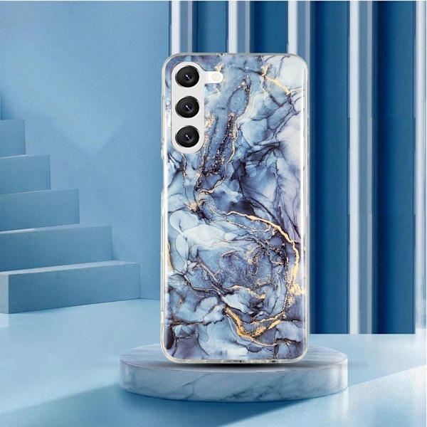 Marmormotiv Samsung Galaxy S23 Plus skal - Grå Silvergrå