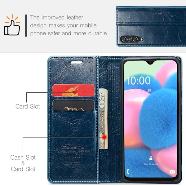 CaseMe Samsung Galaxy A50s / A50 / A30s Smooth Etui - Blå Blue