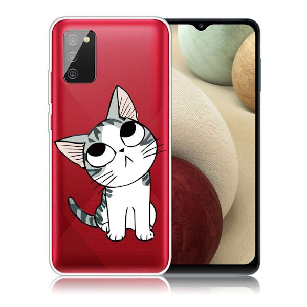 Deco Samsung Galaxy A02s kotelot - Kissa Silver grey