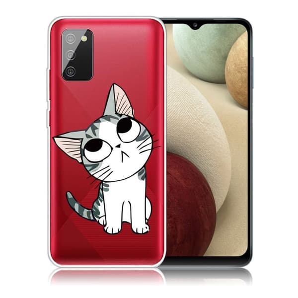 Deco Samsung Galaxy A02s skal - Katt Silvergrå
