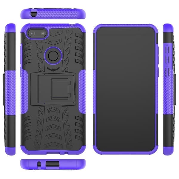 Offroad cover - Motorola Moto E6 Play – Sort / Lilla Purple