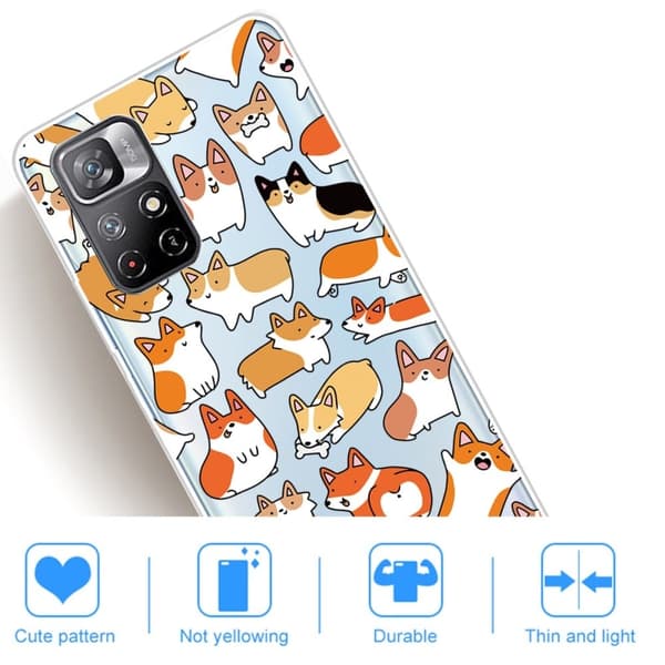 Deco Xiaomi Redmi Note 11T 5G / Xiaomi Redmi Note 11S 5G skal - Tecknad Katt multifärg