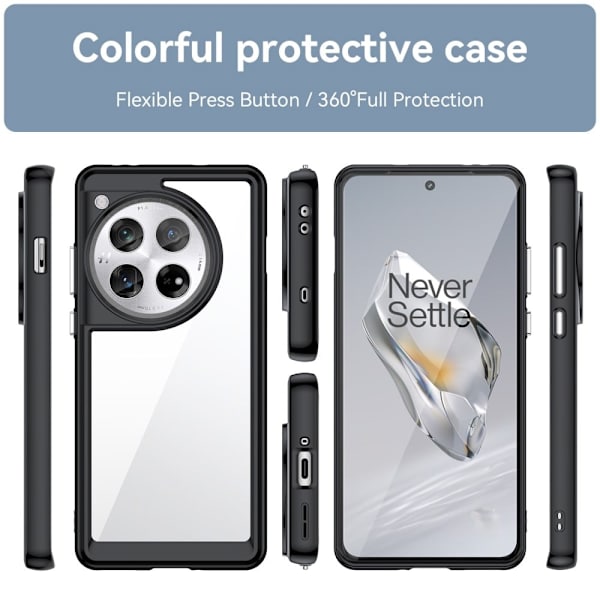OnePlus 12 smart akryl cover - Sort Black