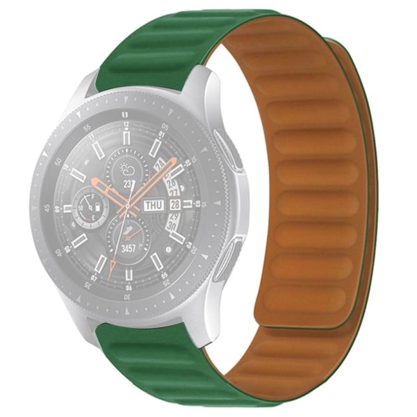 20mm Universal silicone magnetic lock watch strap - Grass Green Grön