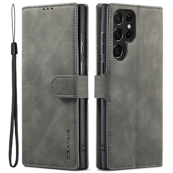 DG.Ming Samsung Galaxy S22 Ultra Retro Etui - Grå Silver grey