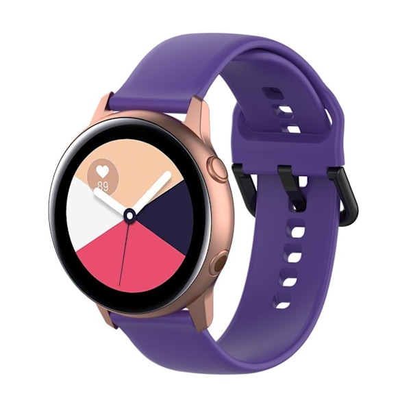 Samsung Galaxy Watch Active slidstærk silikoneurrem - lilla Purple