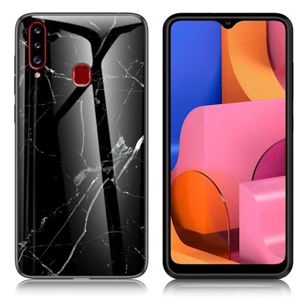 Fantasy Marble Samsung Galaxy A20s cover - Sort Black