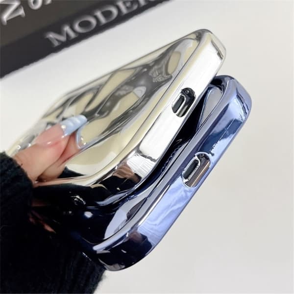 iPhone 14 meteoritt-stil galvaniseringsdeksel - Sølv Silver grey