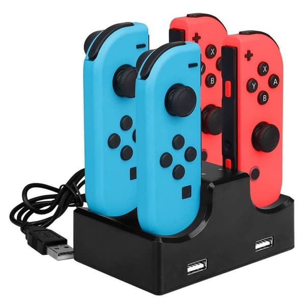 Nintendo Switch 4-I-1-Dokkingstasjon USB Dock Black