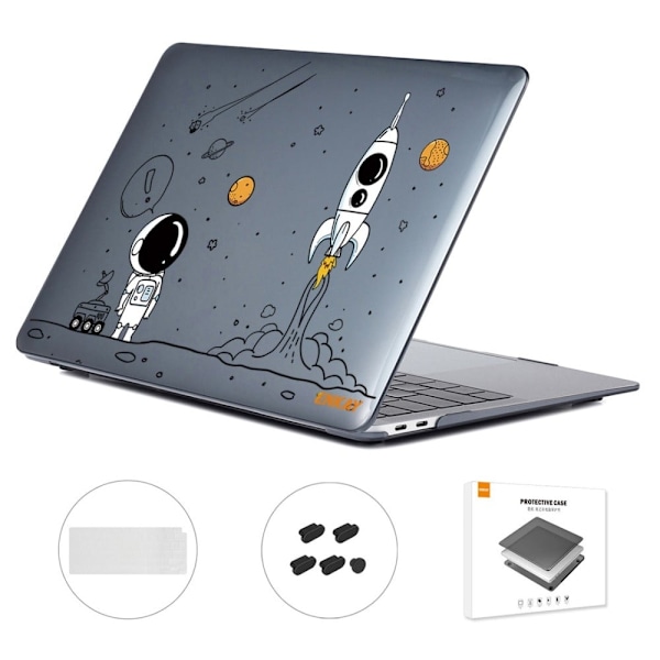 HAT PRINCE MacBook Air 13 Retina (A2179, 2020) / M1 (A2337, 2020) astronauttityyli ja näppäimistön suojus - Rakettialuksen Laukaisu White