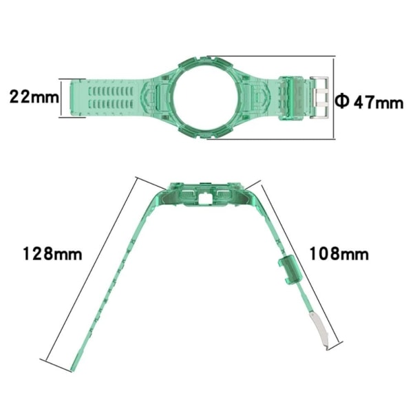 Samsung Galaxy Watch 5 / 4 (44mm) watch strap with cover - Trans Green