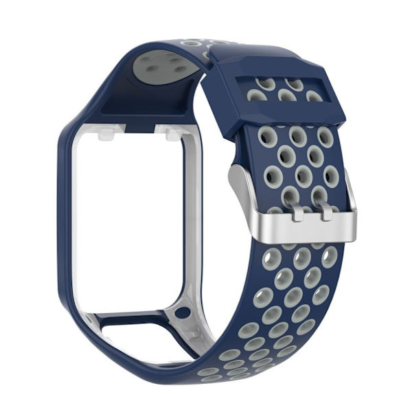 TomTom Runner 2/3 / Multi-Sport tofarvet silikoneurrem - mørkeblå / grå Blue