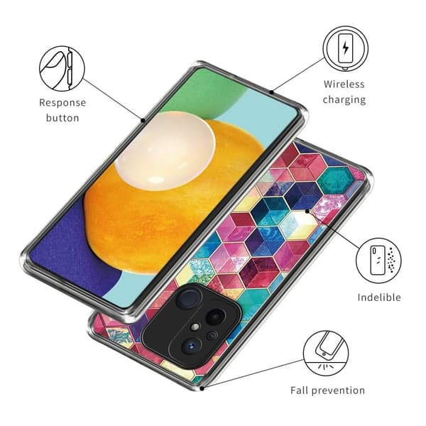 Deco Xiaomi Redmi 12C cover - Farverige Klodser Multicolor