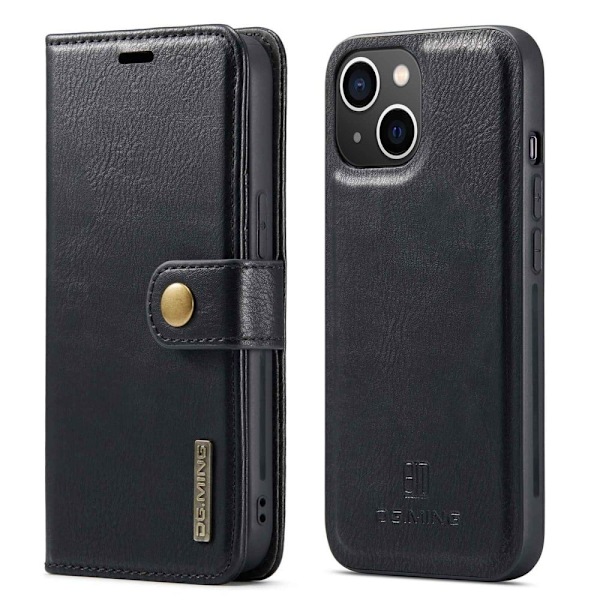 DG.Ming iPhone 14 2-in-1 Lompakko Suojakotelo - Musta Black