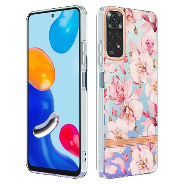 Supertyndt og holdbart softcover til Xiaomi Redmi Note 11S / Note 11 - Lyserød Gardenia Multicolor
