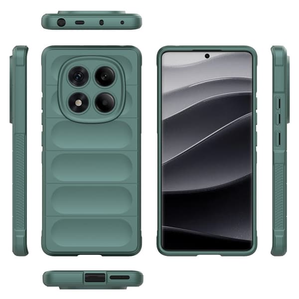 Blødt grebsformet Xiaomi Redmi Note 14 Pro 5G cover - Grøn Green