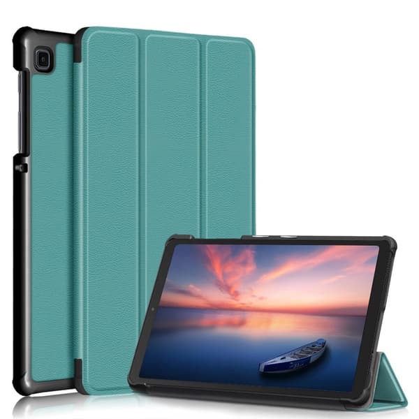 Samsung Galaxy Tab A7 Lite tri-fold læder flip cover - Grøn Green