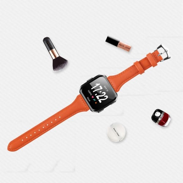 Fitbit Versa strömlinjeformad design klockarmband ersättning - Orange Orange