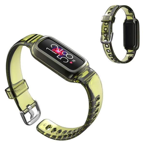 Fitbit Luxe gennemsigtig urrem i unik stil - Gul Yellow