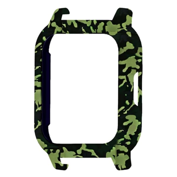 Haylou Solar LS02 Watch Protective Case Pattern Printed Slim-Fit Frame Cover - Grøn Camouflage Green