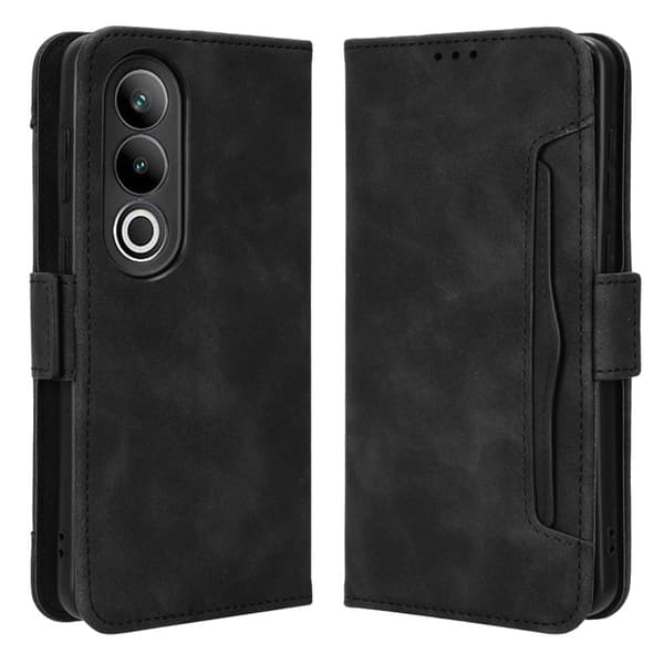 Moderne OnePlus Ace 3V / OnePlus Nord CE4 læderetui med pung - Sort Black
