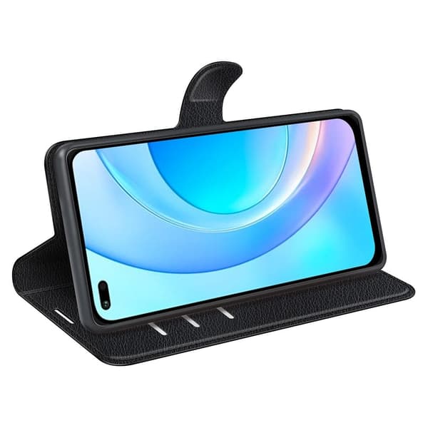 Klassisk Honor 50 Lite / Huawei Nova 8i Flip Etui - Sort Black