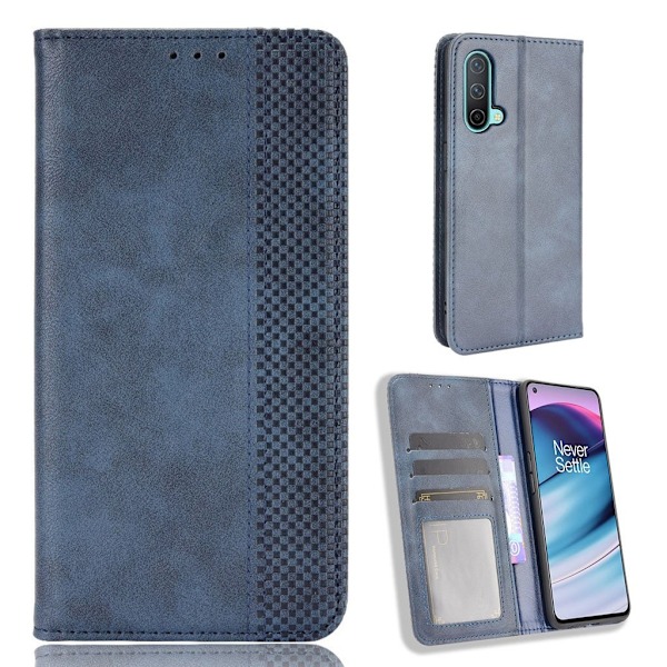 Bofink Vintage läder OnePlus Nord CE 5G fodral - Blå Blå